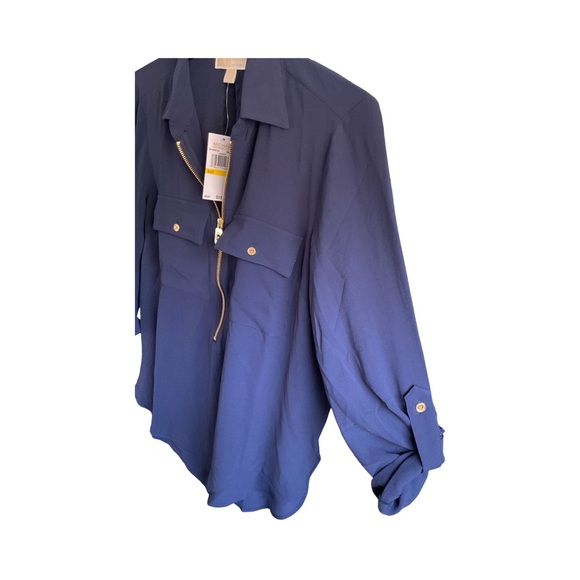 NWT | NAVY BLOUSE BY MICHAEL KORS | SIZE M - Picture 6 of 11